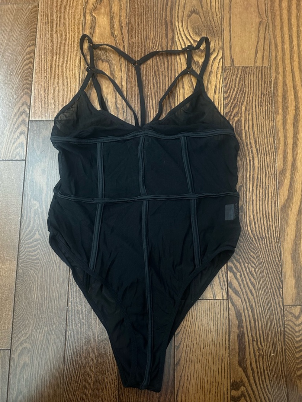 Black Women's One-Piece Swimwear Bodysuit - Brand Unspecified